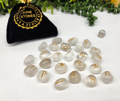 Rune Stone Set with Velvet Pouch