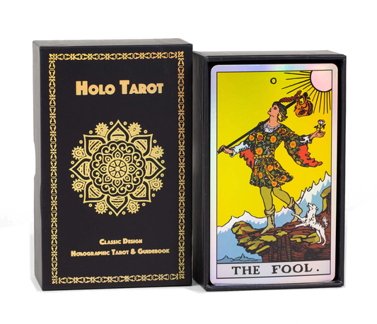 Holo Tarot: Holographic (Foil) Tarot Deck with Guide